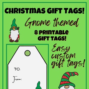 Kerstkabouter cadeaukaartjes afdrukbaar (8 uitgesneden afdrukbare kaarten!)