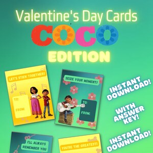 Coco Valentijnsdagkaarten printbaar (4 uitknipbare printbare kaarten!)