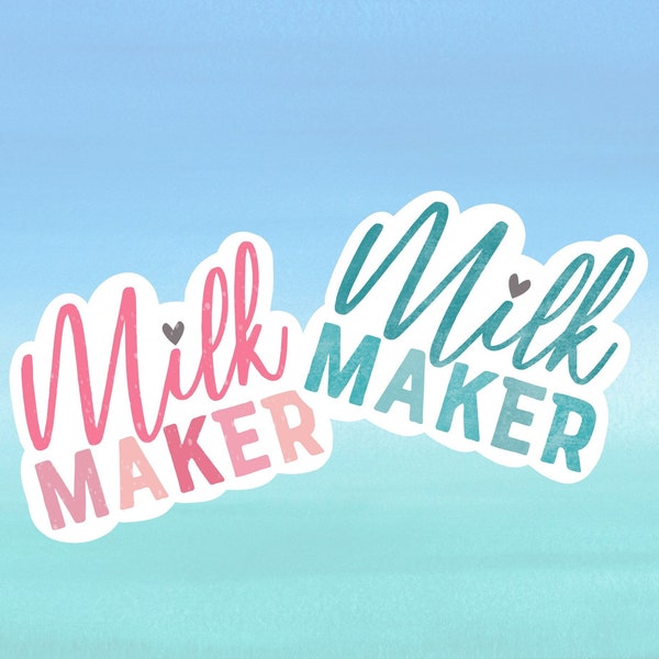 Milk Maker Breast Feeding Mom Waterproof Vinyl Sticker For Breast Pump, Water Bottle