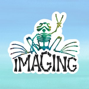 Radiology Sticker | Frog Rad Tech Imaging Sticker | X-Ray Tech Sticker For Water Bottle, Cellphone Case, Laptop