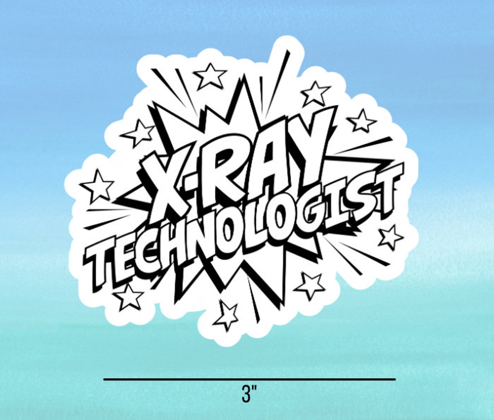 Radiology Sticker | Superhero X-ray Technologist | X-ray Tech Sticker ...