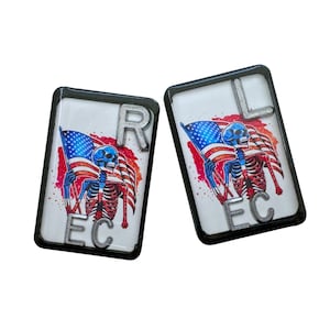 X-Ray Markers With Initials | Patriotic Skeleton | Custom Rad Tech Markers | Gift For Radiology Technologist