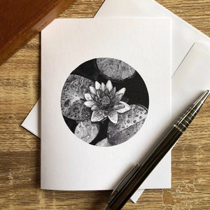 Floral greeting card and envelope • Message card, celebration, birthday, Valentine's Day, to offer, to send, floral stationery