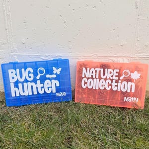 Nature Collection Box, Gem Rock Storage, Bug Seashell Shell Collector, Hiking Camping Adventure Beach Outdoor Summer Kid Treasure Explorer