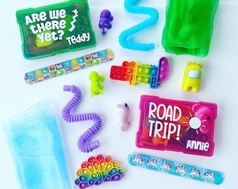 TODDLER Travel Busy Box (Mini) Road Trip Airplane Activities Car Plane  Quiet Toys Age 1-2 Young Toddlers 12-18 Month Kids Travel Kit