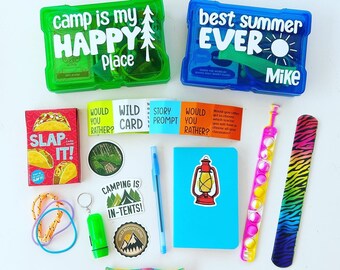 Happy Camper Care Package (Mini) - Tweens, Teens, Kids & Counselors | Sleep-Away Overnight Camper Fun Gifts | Kids Fidgets | 2+3=WE