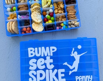 Volleyball Team Gift, Personalized Snack Box, Custom Sport Team Tournament Snack, Club Gift Practice Game Storage Food, High School Athlete
