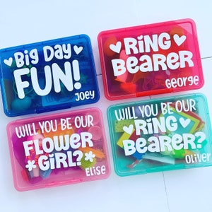 WEDDING Busy Box, Kids Table Activity | Flower Girl Ring Bearer Proposal Gift | Activity Box, Goodie Bag, Kid Wedding Favor, Toddler Baby