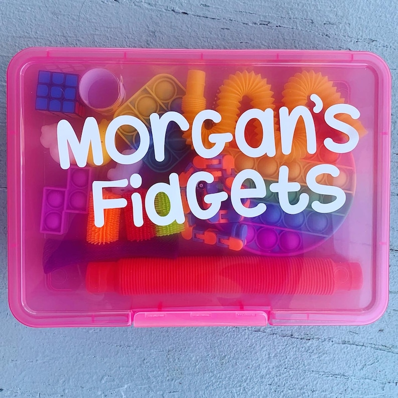 Fidget Storage Box Fidget Organizer Case With Lid Travel Etsy