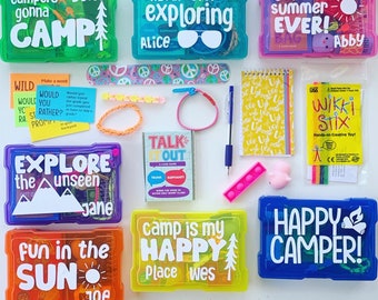 Mini Summer Camp Care Package for Tweens, Teens, Kids & Counselors  Sleep-away Overnight Camper Fun Gifts Kids Busy Box Fidgets 23WE 