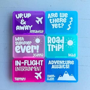 UNFILLED Busy Box | Activity Toy Storage Case | Kid Toddler Baby Child Gift | Travel Airplane Road Trip Big Brother Sister 2plus3equalswe