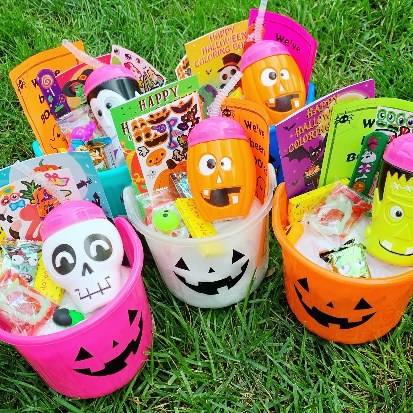 Halloween BOO Bucket | You've Been BOOed, Kid Halloween Gift | Class Party Favor | Toddler Tween Child Friend Trick or Treat Basket Bag Easy