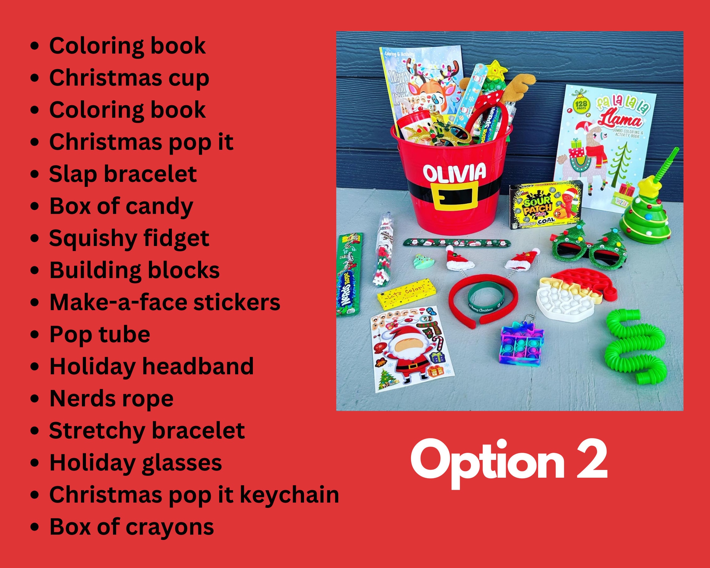Kids Christmas Eve Gift Basket, Filled Santa Belt Buckle Bucket, Niece Nephew, Stocking Stuffer, Easy Christmas Eve Box, St. Nicks Day