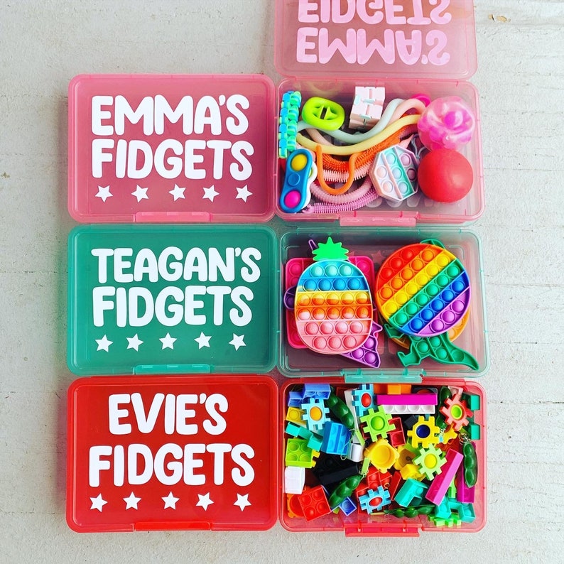 Fidget Storage Box Fidget Organizer Case With Lid Travel Etsy