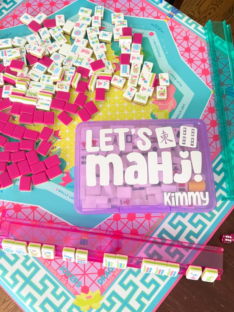 Mahjong Tile Storage Box | Personalized Mahjong Box Organizer | Gift for Mahjong Players | Keeps Tiles Neat & Portable (Tiles Not Included) image 3