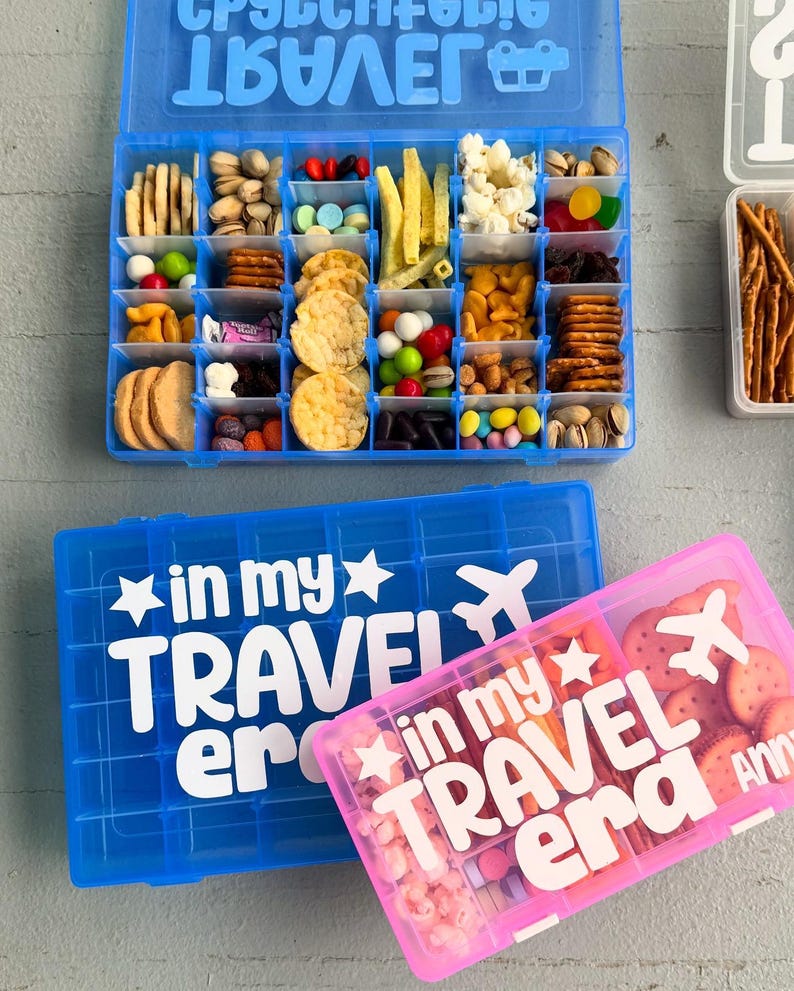 Travel Snack Box | Personalized Kids Box | Airplane Road Trip Travel ...