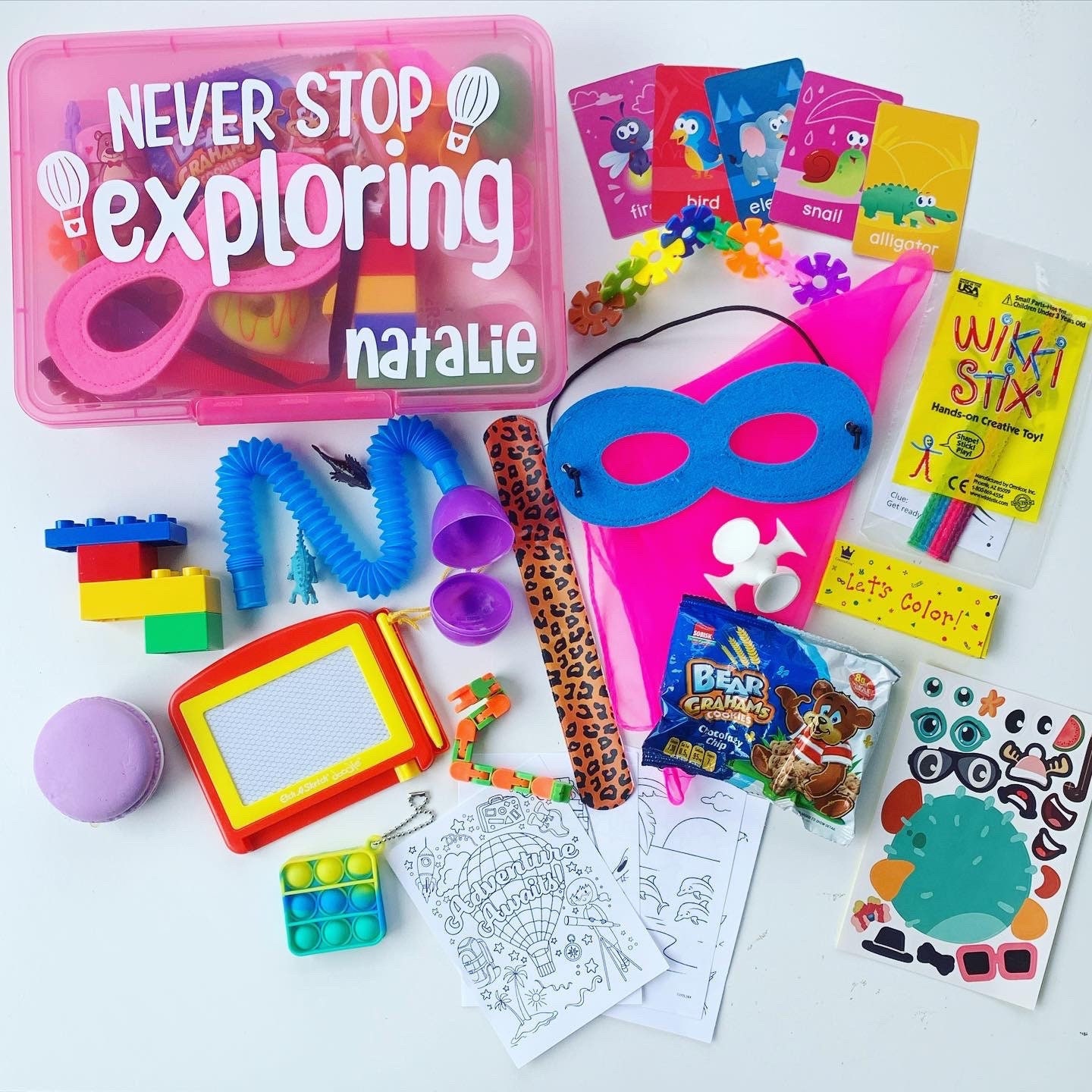 REFILL Busy Box Contents Kids Travel Activities Road Trip Airplane