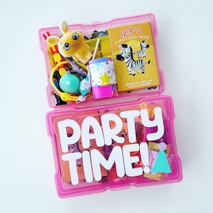 Boîtes occupées pour cadeaux de fête pour enfants (mini) | Sacs cadeaux d'anniversaire arc-en-ciel préassemblés |  Kit cadeau personnalisé pour tout-petits enfants, pré-adolescents et tout-petits Fidgets