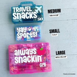 Travel Snack Box Personalized Kids Box Airplane Road Trip Travel Entertainment Activities Storage Baby Toddler Adult Snack Container image 2