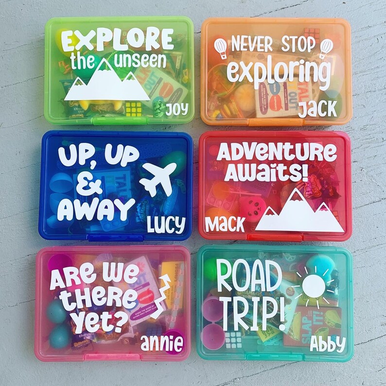 KIDS Travel Busy Boxes ages 4 Road Trip & Airplane Etsy UK
