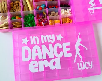 Dance Gymnastics Cheer Snack Box | Recital Competition Team Gift Bulk | Girl Kid Gymnast Dancer Ballet Meet Tumble Athlete Era Snack Storage