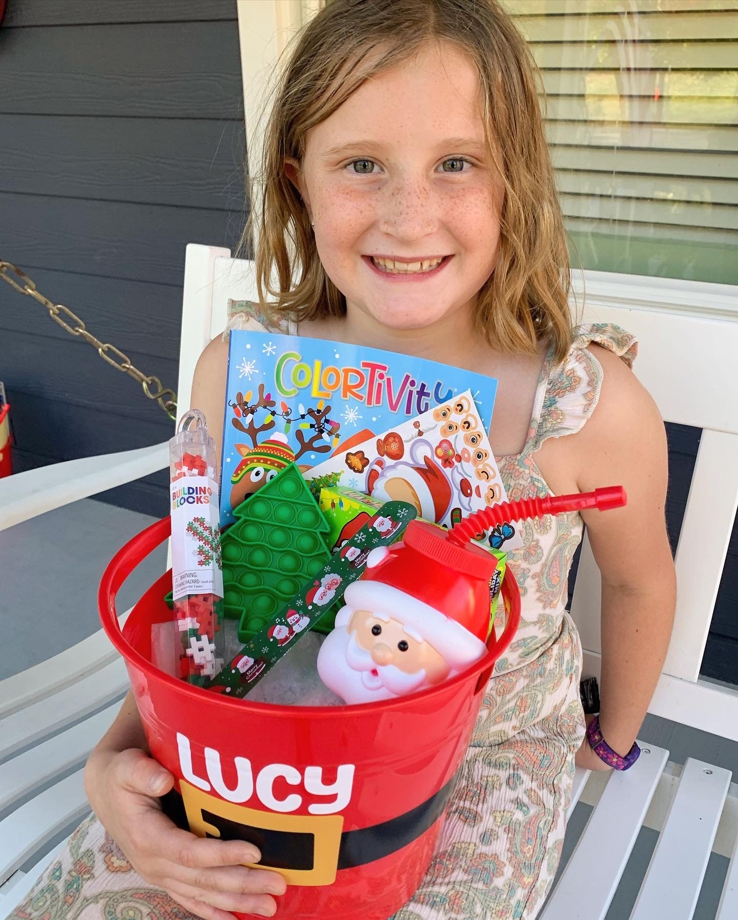 Kids Christmas Eve Gift Basket, Filled Santa Belt Buckle Bucket, Niece Nephew, Stocking Stuffer, Easy Christmas Eve Box, St. Nicks Day