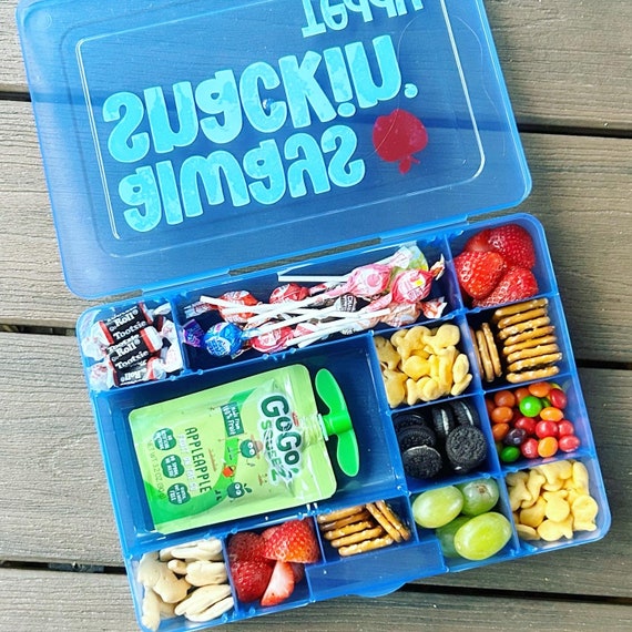 Travel Snack Box Personalized Kids Box Airplane Road Trip Travel  Entertainment Activities Storage Baby Toddler Adult Snack Container 
