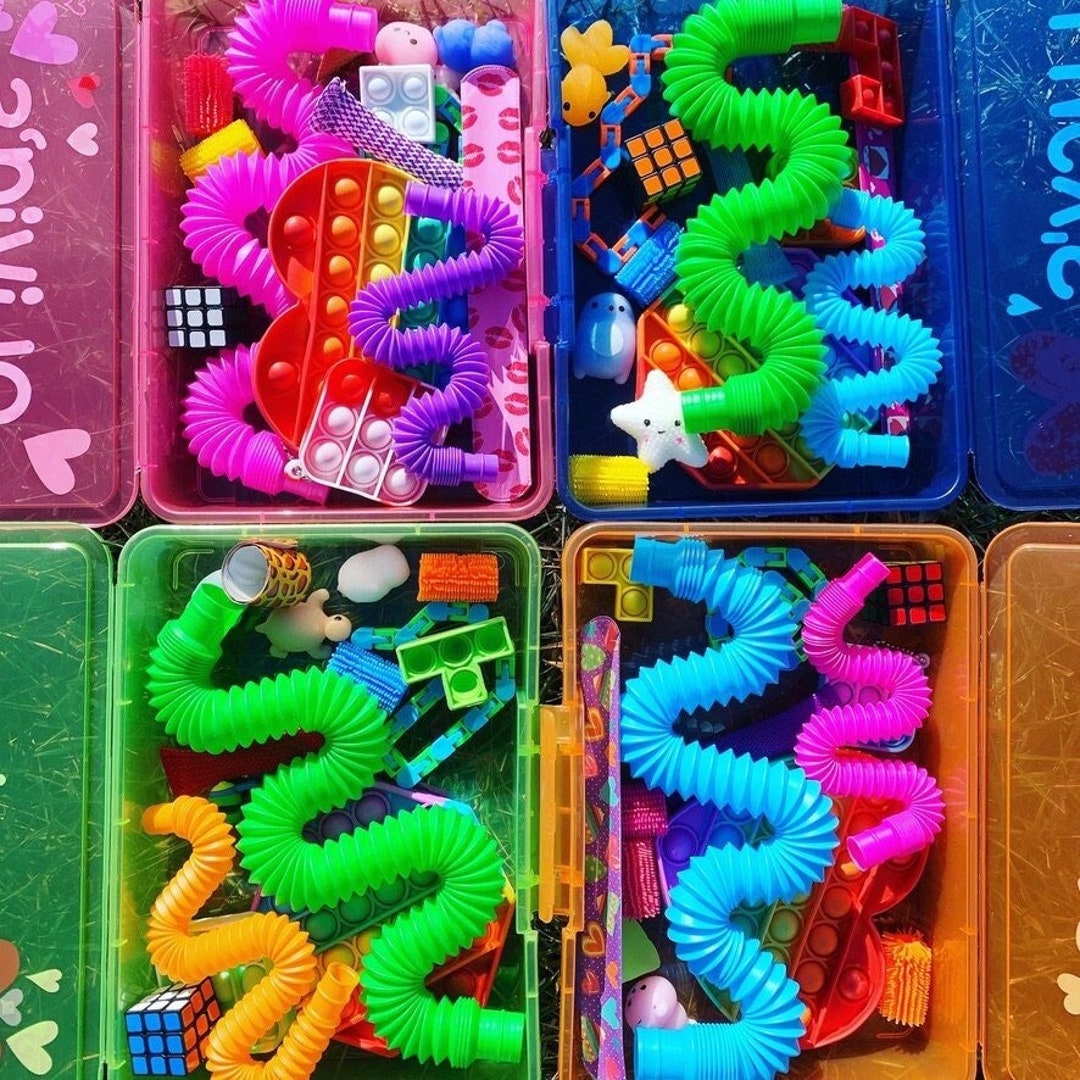 Fidget Storage Case Personalized Sensory Toys Anxiety Stress Relief