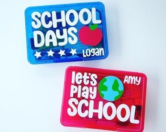 Pretend School Play Set | Educational Busy Box Kids Toddler | Sensory Montessori Kit Imaginative | Learning Creative Dramatic STEM Activity