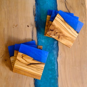 Epoxy Coasters Set, Custom Resin Coasters, Resin Coasters , Coaster Set, Christmas gift