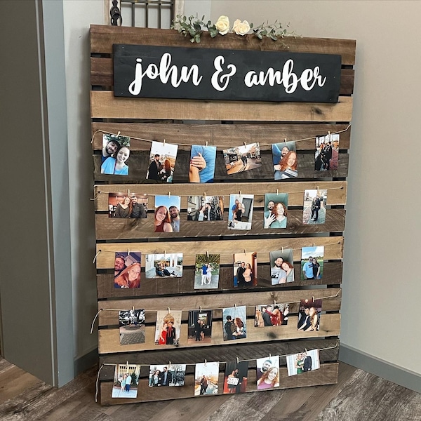 Custom Pallet Board Photo Display, Personalized Event Backdrop, Graduation Party Display Board, Picture Display Board, Rustic Wedding Decor