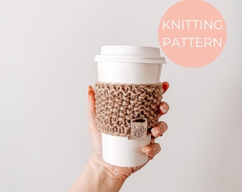 PATRÓN DE TEJIDO, Grano de café acogedor, Patrón de punto fácil, Tejido para principiantes