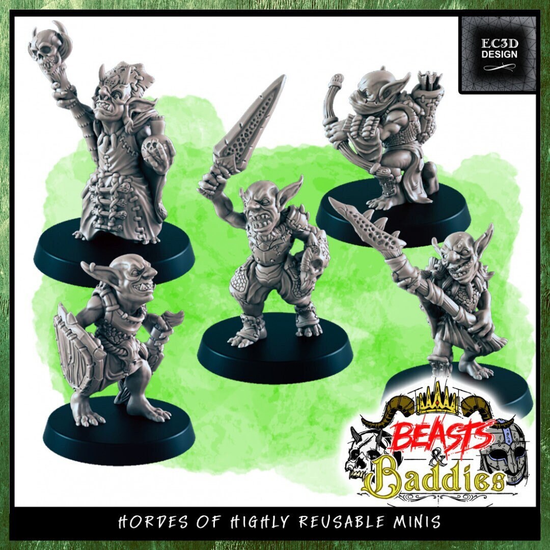 Goblin Warband Per Dungeons & Dragons - Miniatura Dipinta Da Fat Dragon Games
