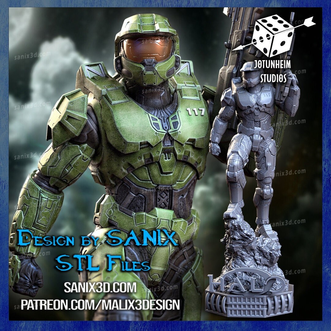 Master Chief Statue Kit by Sanix3d Designs Superhero Statues Etsy
