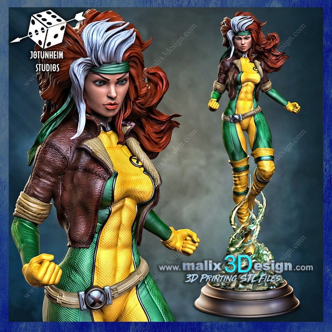 Rogue Xmen Statue Kit by Sanix3d Designs Marvel Superhero Statues Etsy
