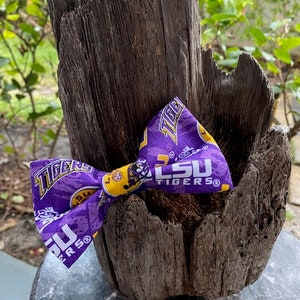 LSU Dog Bow Tie