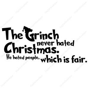GRINCH NOL SVG - Noël Svg, clipart Noël, Svg drôle de dire Noël, Noël coupe fichiers, clipart vacances d'hiver