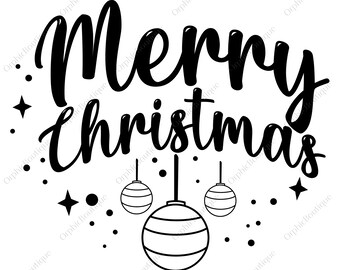 MERRY CHRISTMAS SVG - Christmas Svg, Christmas Clip Art, Merry Christmas Saying Svg, Christmas Cut Files, Winter Holiday Clipart