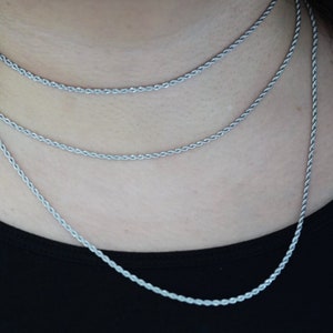 Dainty Silver Rope Chains . Silver Rope Necklace . Silver Rope Bracelet . Minimalist Necklace . Statement Necklace . Silver Chain Necklace