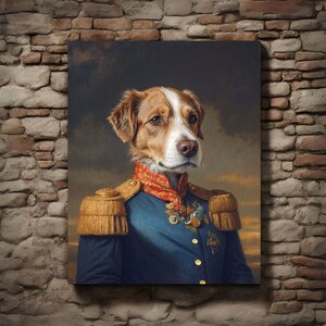 Custom pet portrait Gentleman Dog portrait dog with suit Custom dog portrait Personalized Cat Painting Pet Portrait Animal Painting pet gift