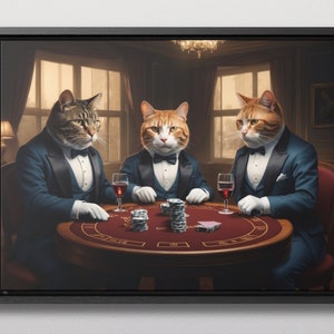 Retrato personalizado de mascota, regalo divertido para amante de las mascotas, mejor regalo de catmom, retrato de gato de la mafia, regalo de pérdida de mascotas, gato conmemorativo, retrato de mascota enmarcado