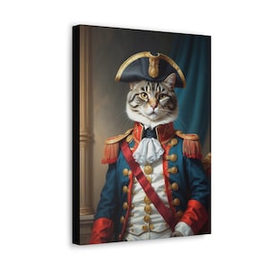 Custom Napoleon Pet Portrait, Custom Memorial pet gift, Renaissance decor, Royal dog portrait, Regal cat art, Napoleon art, Royal cat gift