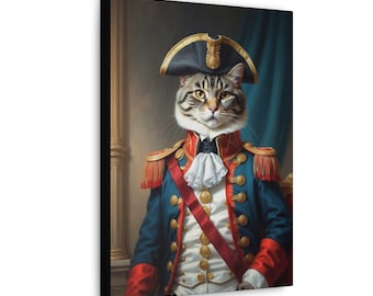 Custom Napoleon Pet Portrait, Custom Memorial pet gift, Renaissance decor, Royal dog portrait, Regal cat art, Napoleon art, Royal cat gift