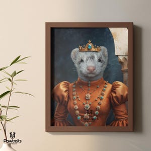 Cuadro personalizado de gato, cuadro medieval de gato, cuadro personalizado de mi mascota, regalo para dueño de mascota, regalo para mama