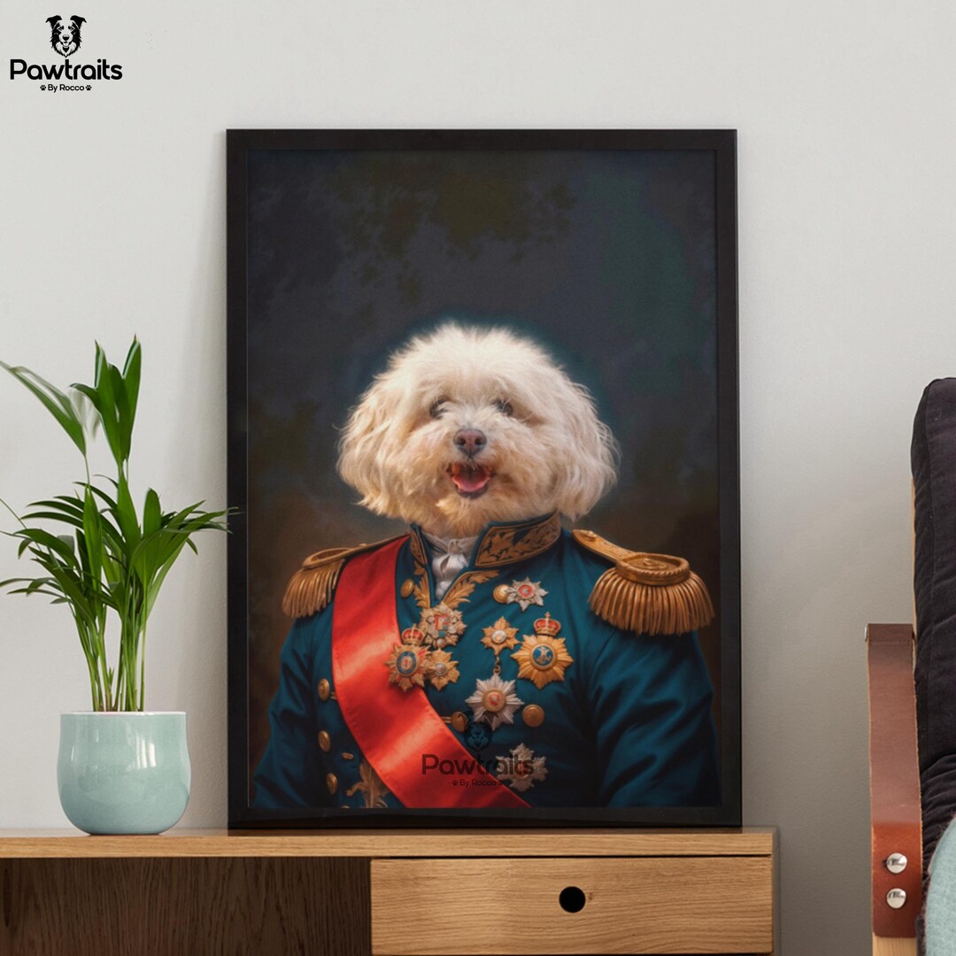 Royal Dog Portrait | Personalized Noble Pet Painting | Funny Pet Art ...