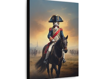 Napoleon Custom Pet Portrait, Custom renaissance pet canvas, Royal dog portrait, Royal cat art, Pet loss gift, Napoleon Bonaparte art