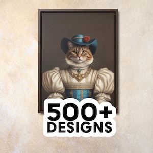 Queen cat portrait, Pet Portrait, Renaissance pet portrait, funny custom portrait, human and pet portrait, Christmas gift idea