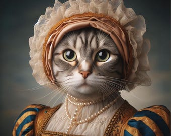 Royal pet Portrait, Dog portrait, funny custom Cat portrait, Royal dog portrait, Dog art, Pet art Christmas Gift Idea