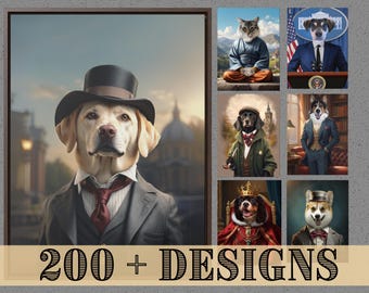 Pet Portrait from Photo, Custom Dog Art, Pet Memorial Gift, Funny Dog Portrait for Him, Dog Birthday Gift, Funny Gifts for Pets,Cat Portrait