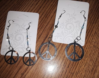 Peace Sign Ear Rings